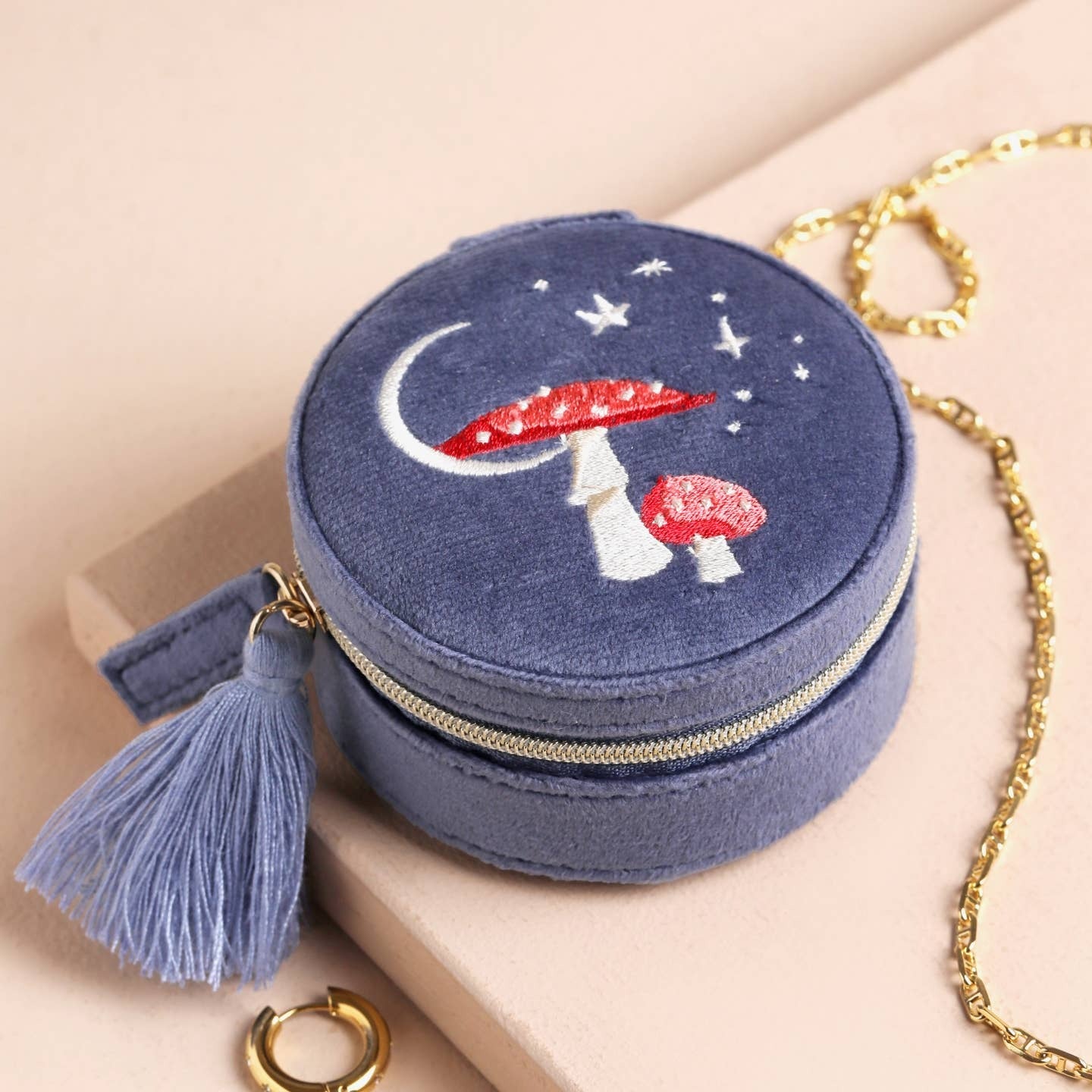 Moonrise Mushroom Jewelry Travel Case