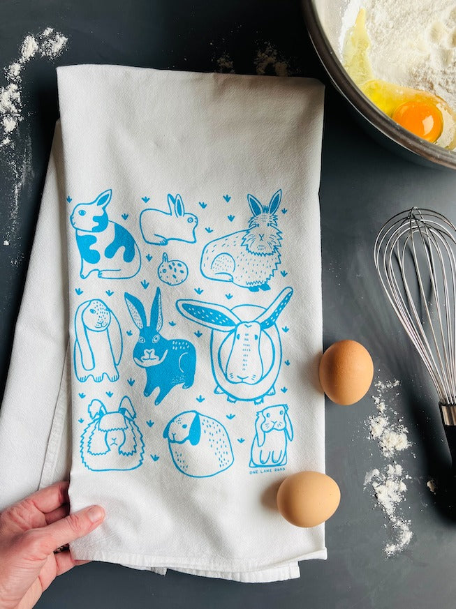 Bunnies Kitchen Tea Towel