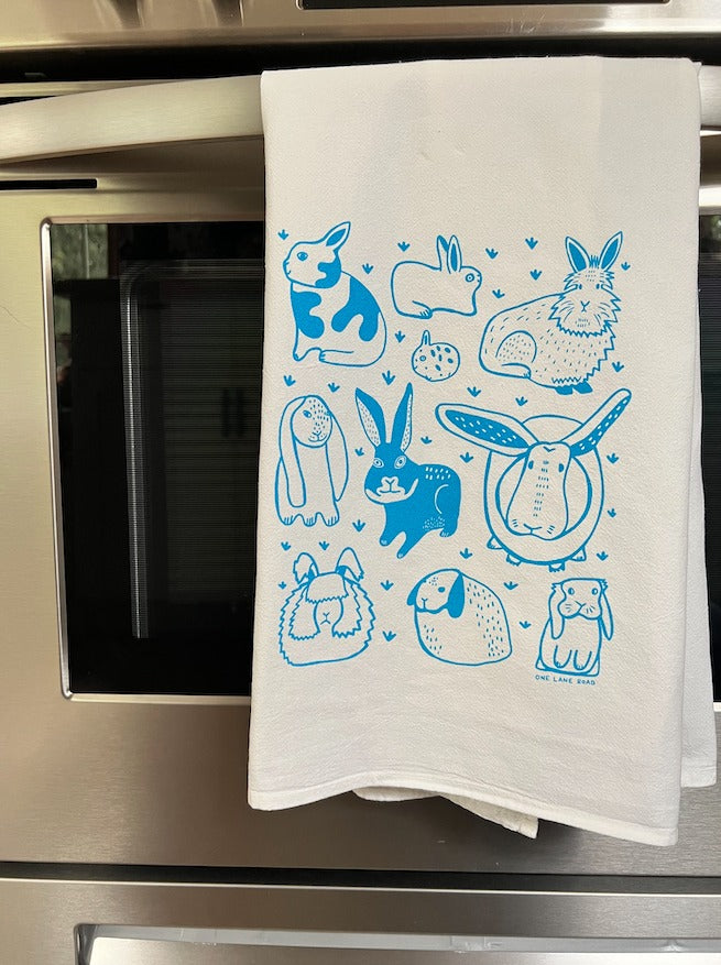 Bunnies Kitchen Tea Towel