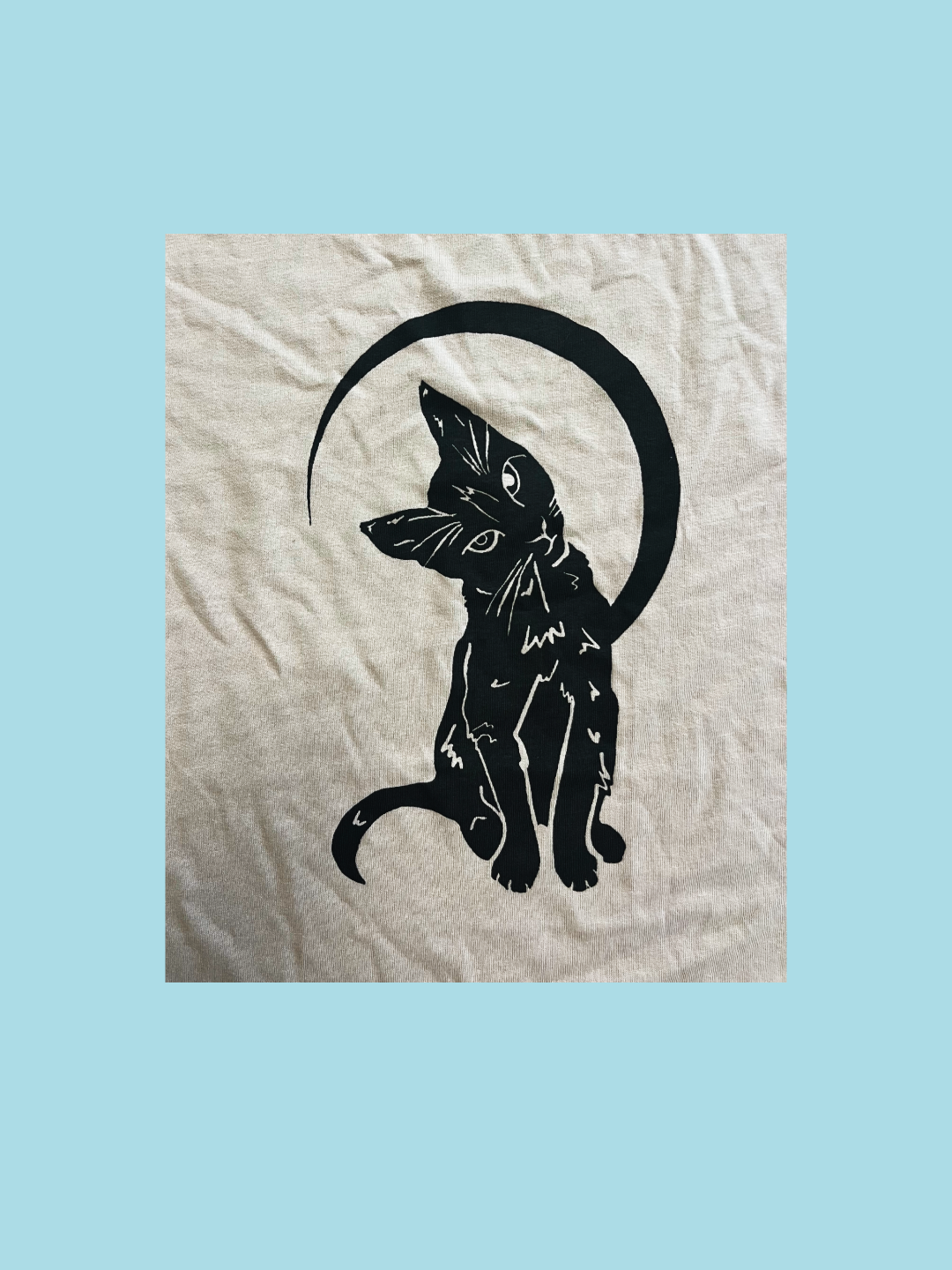 Sinister Kitty relaxed fit T-shirt in Light Mauve