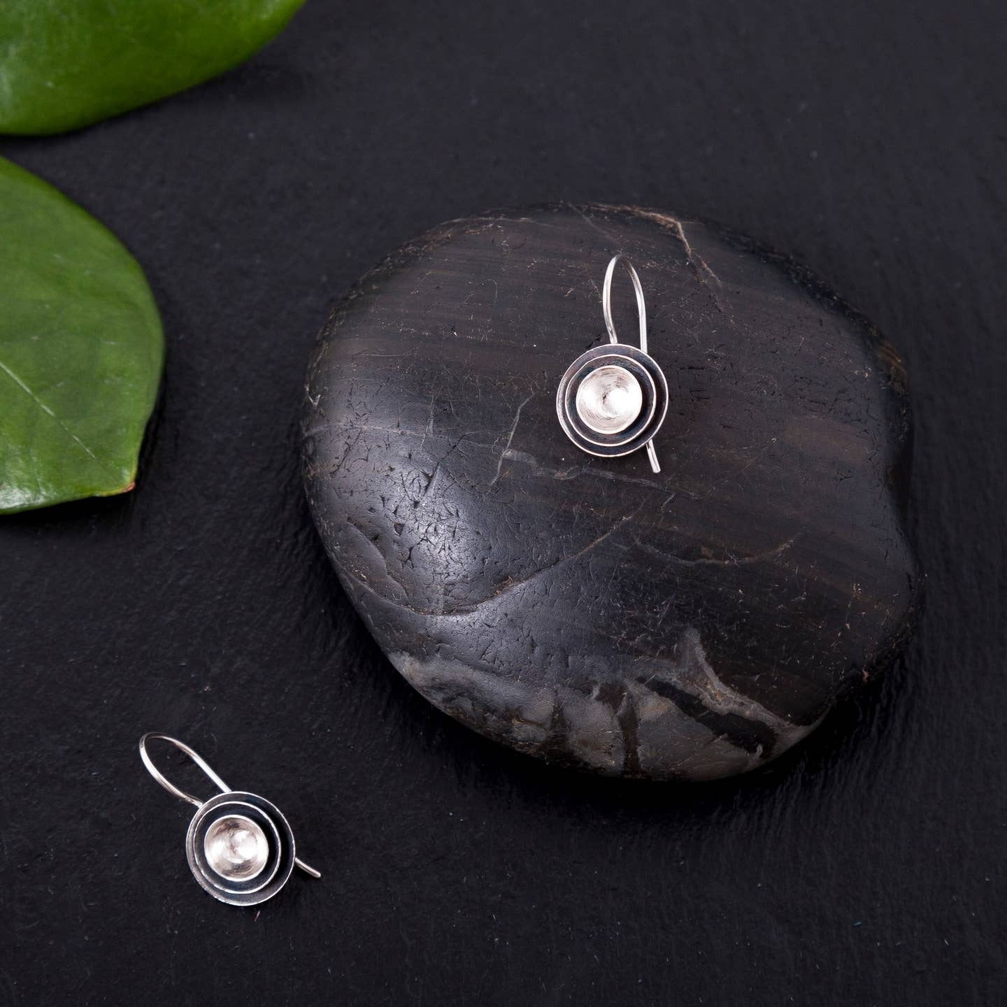 Sterling Silver Triple Disc Earrings