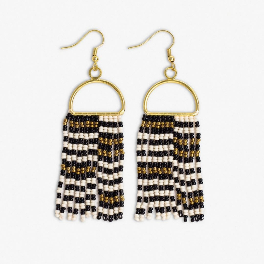 Arch Fringe Seed Bead Earring