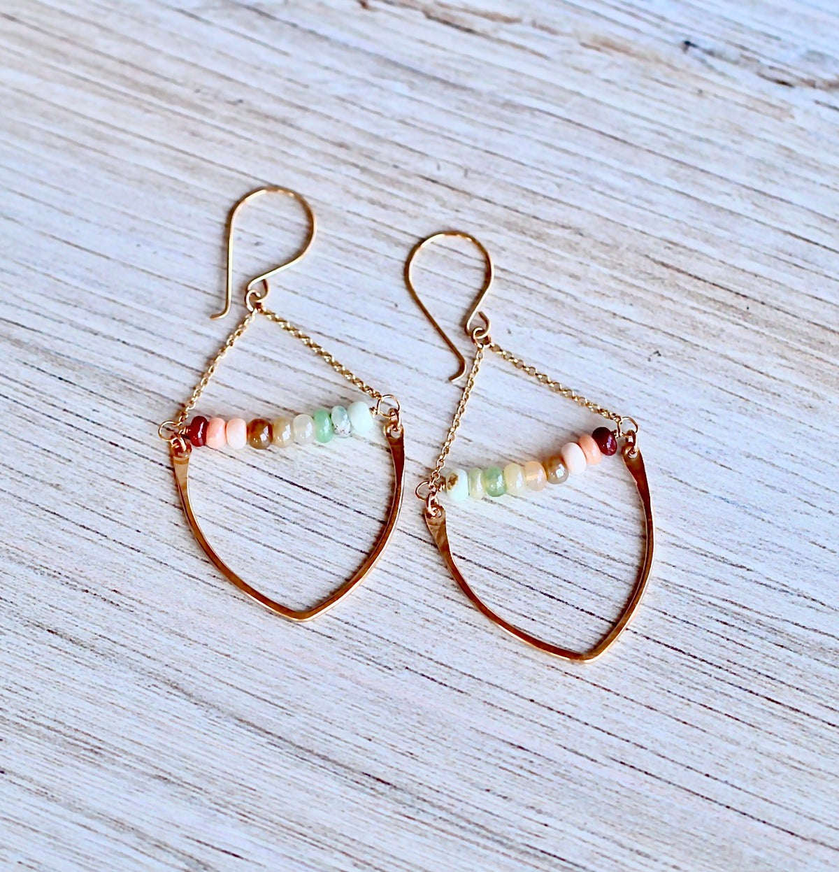 Ambrosia Earrings with Opal Beads