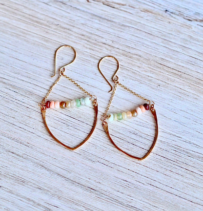 Ambrosia Earrings with Opal Beads