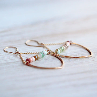 Ambrosia Earrings with Opal Beads