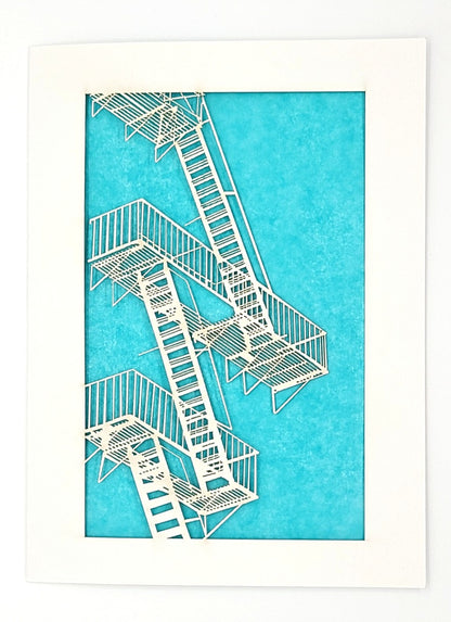 Fire Escape Paper-cut Card