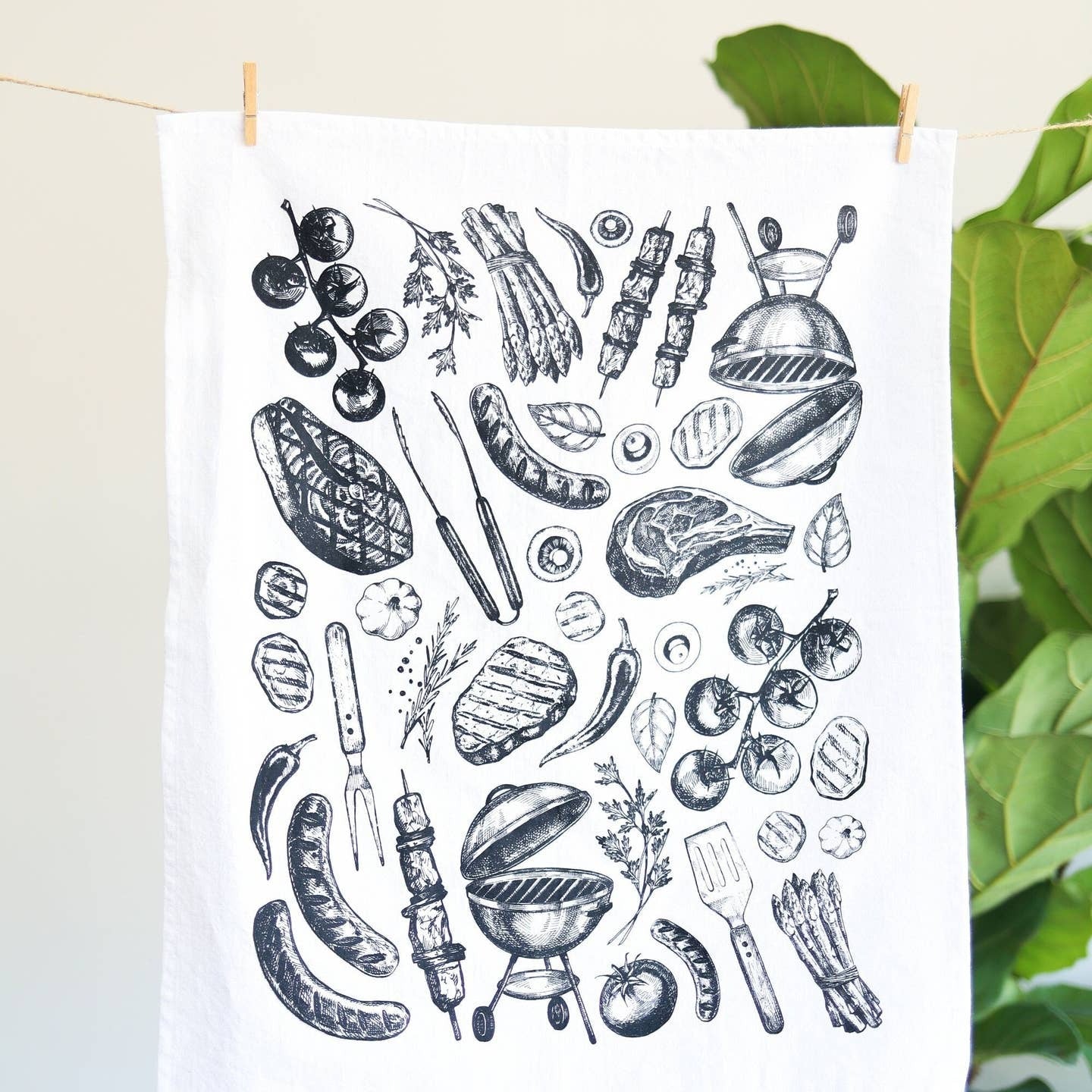 BBQ Grillin' Tea Towel