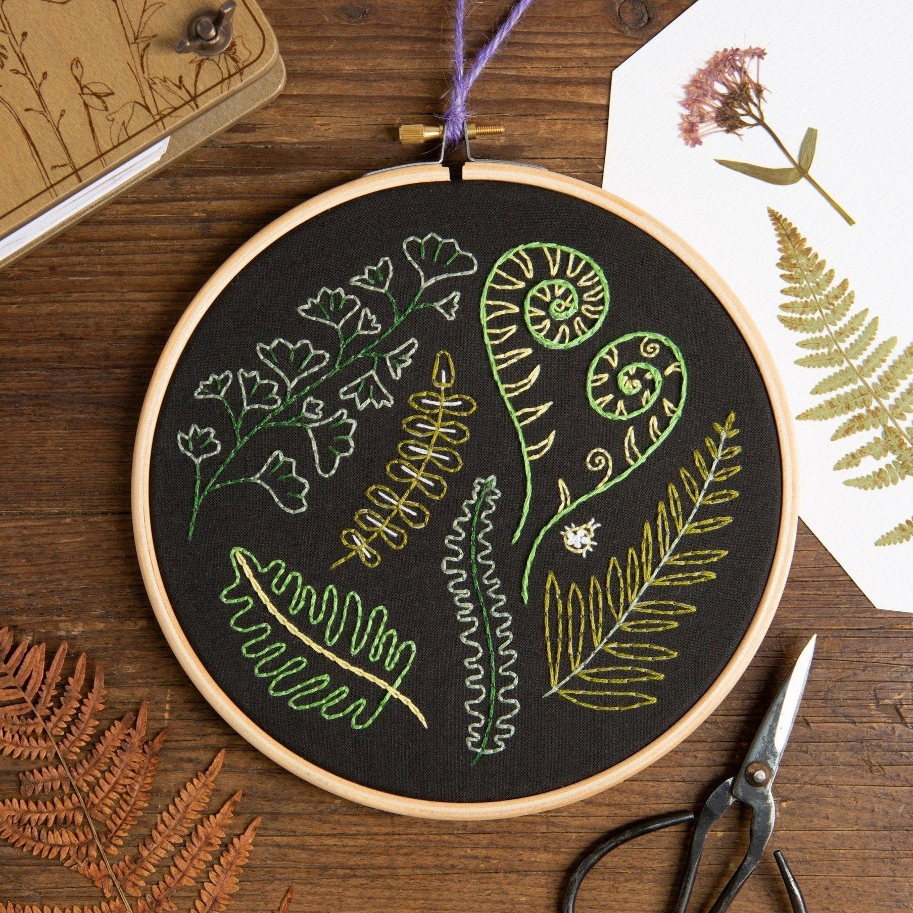 Forest Ferns Embroidery Kit