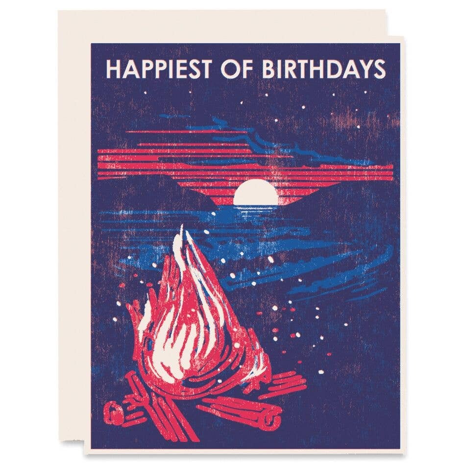 Bonfire Birthday Card