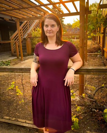 Prima dress in Aubergine