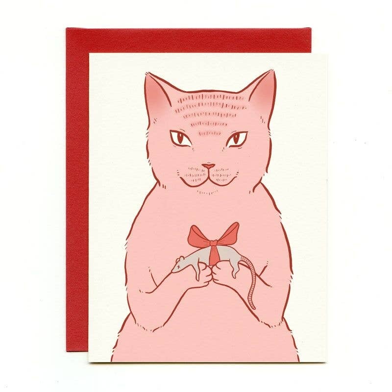 Cat and Mouse Holiday Cards - Set of 5