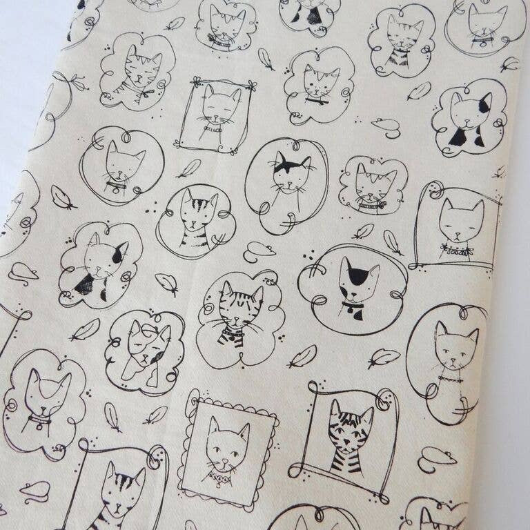 Cats in Frames Kitchen Tea Towel