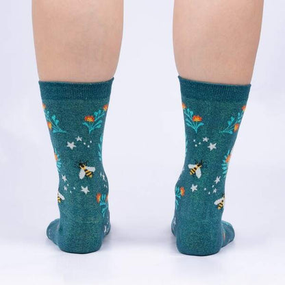 Bee Dazzling Shimmer Crew Socks