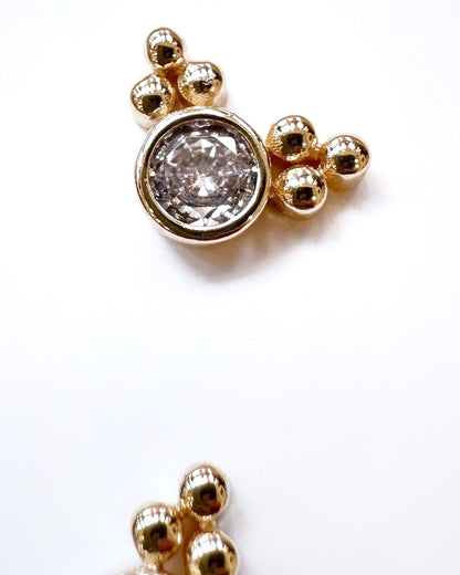 CZ + Bubbles Stud Earrings