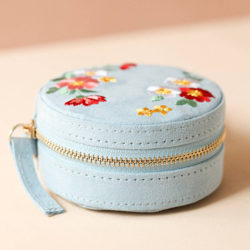 Embroidered Jewelry Travel Case