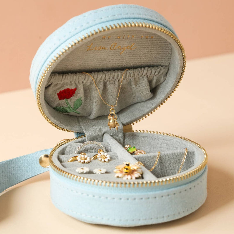 Embroidered Jewelry Travel Case