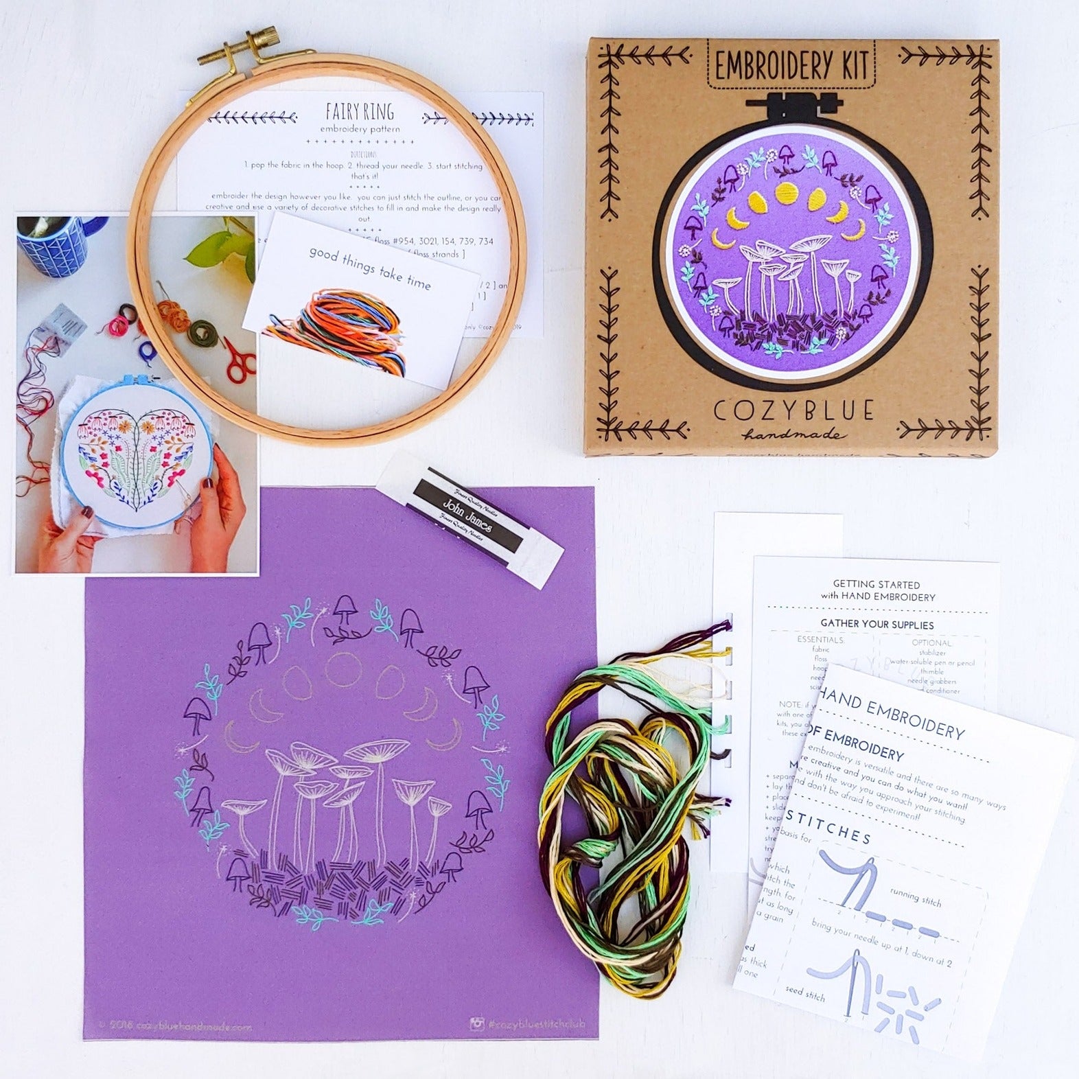 CozyBlue Embroidery Kit