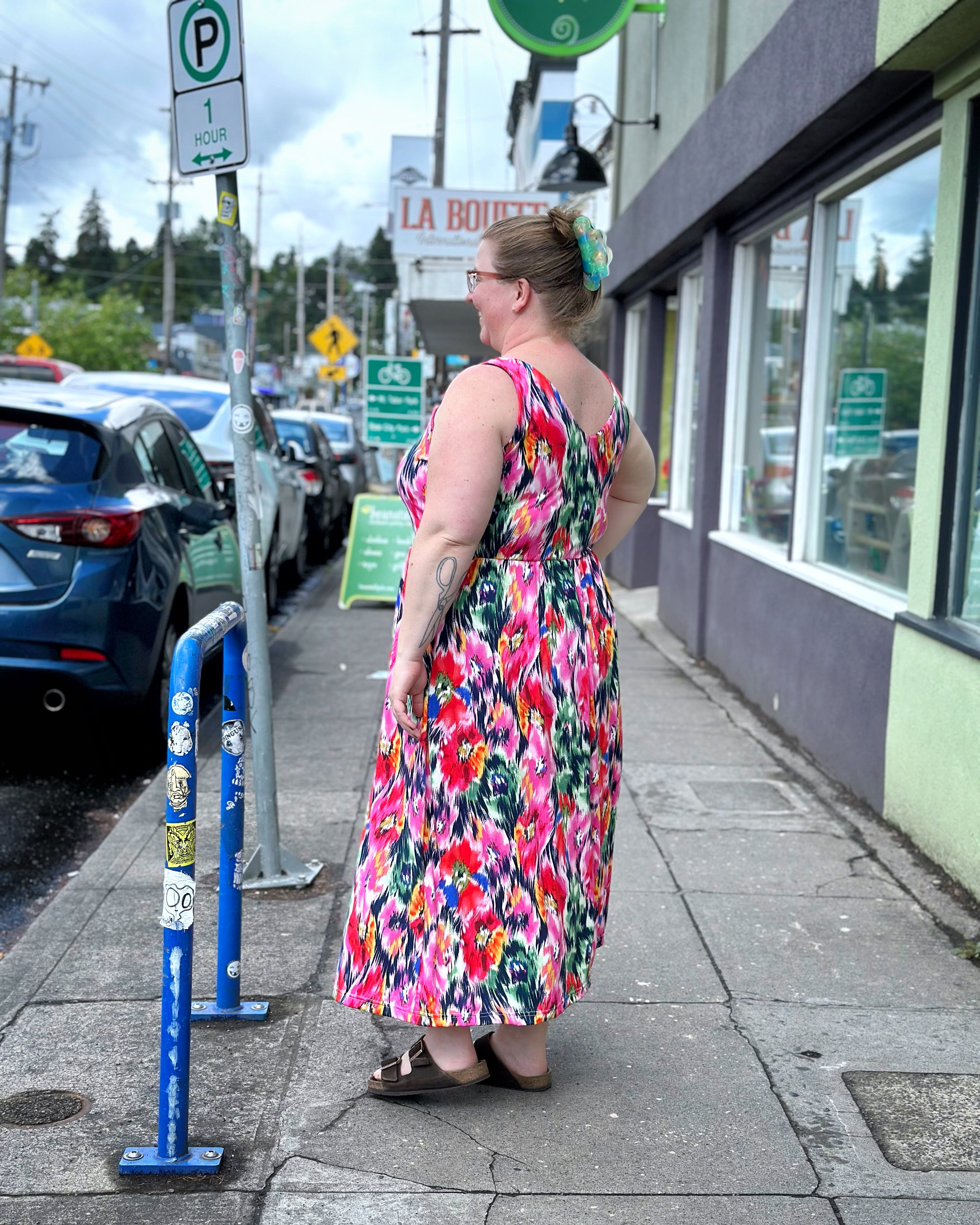 Bianca Dress in Floral Ikat