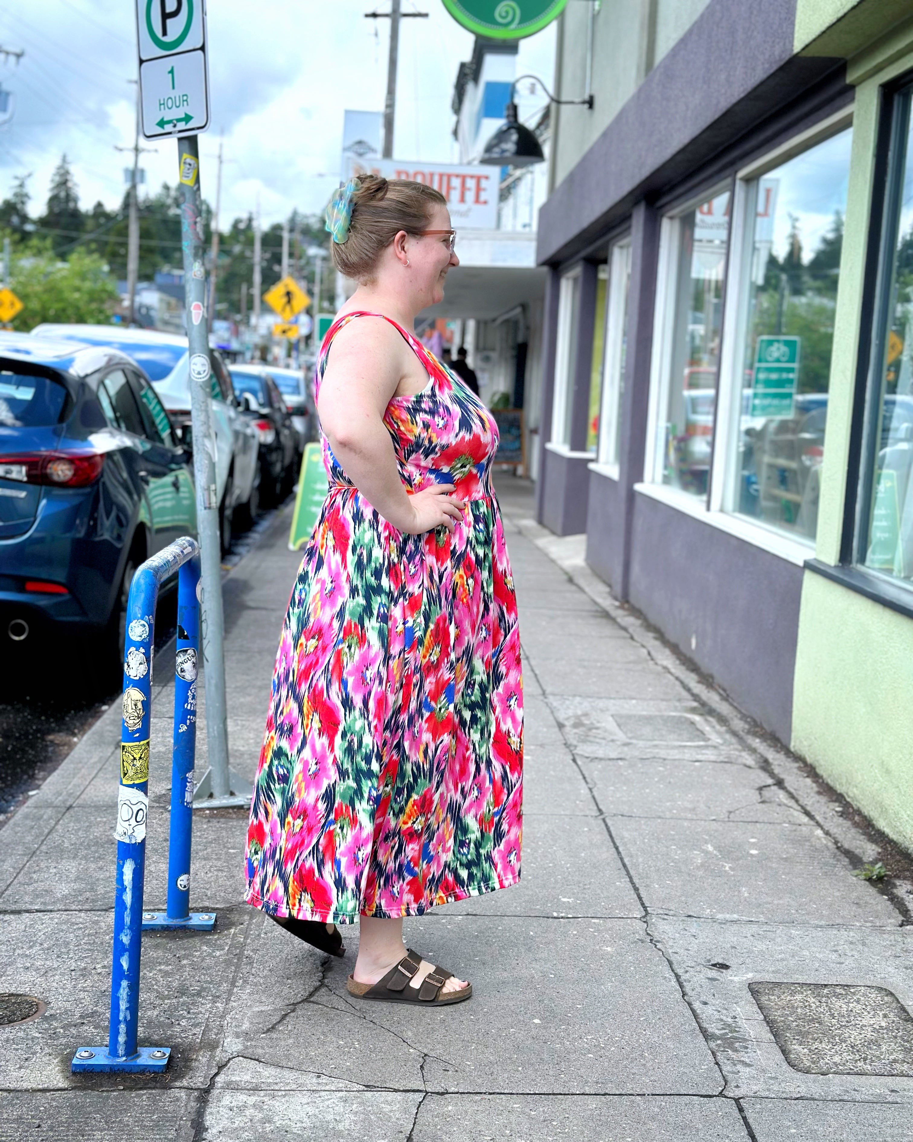 Bianca Dress in Floral Ikat