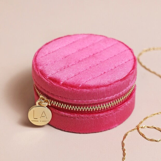 Quilted Velvet Jewelry Travel Case