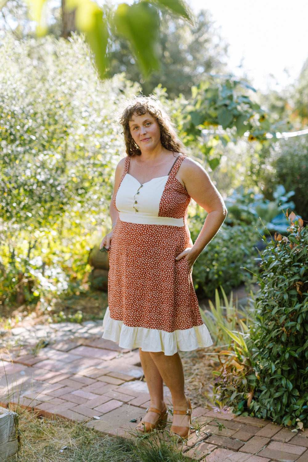 Gemma Dress in Rust Floral