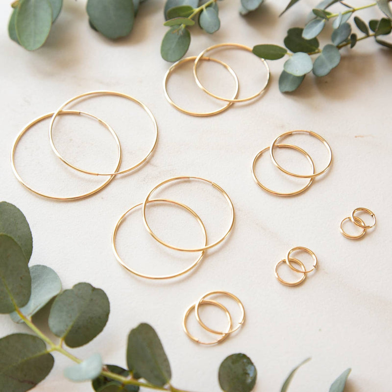 Endless Hoops in Gold Fill