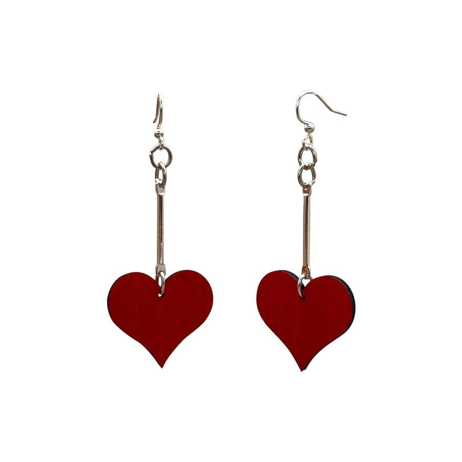 Heart Wood Earrings