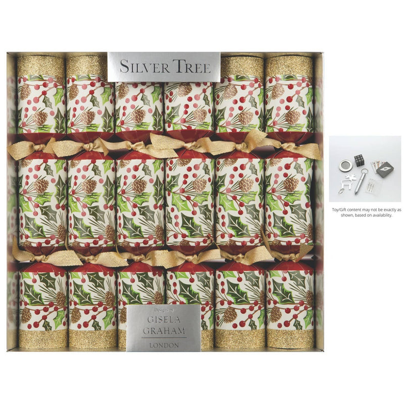 Pinecones and Berries Holiday Crackers Set