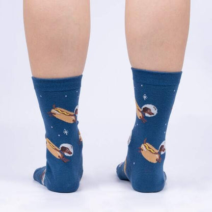 Wiener Dogs in Space Crew Socks