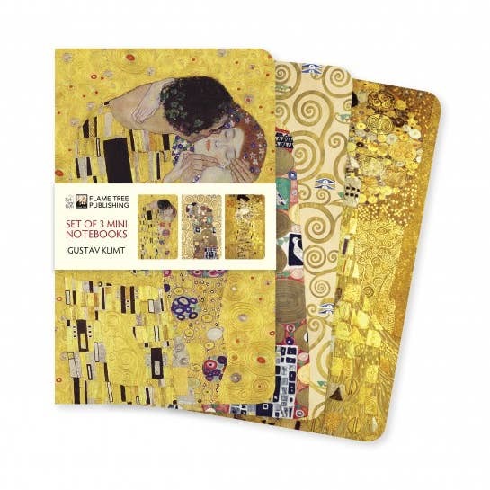 Gustav Klimt Set of 3 Mini Notebooks