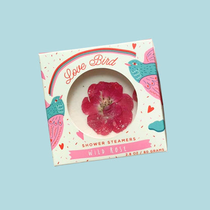 "Love Bird' Wild Rose Shower Steamer Set