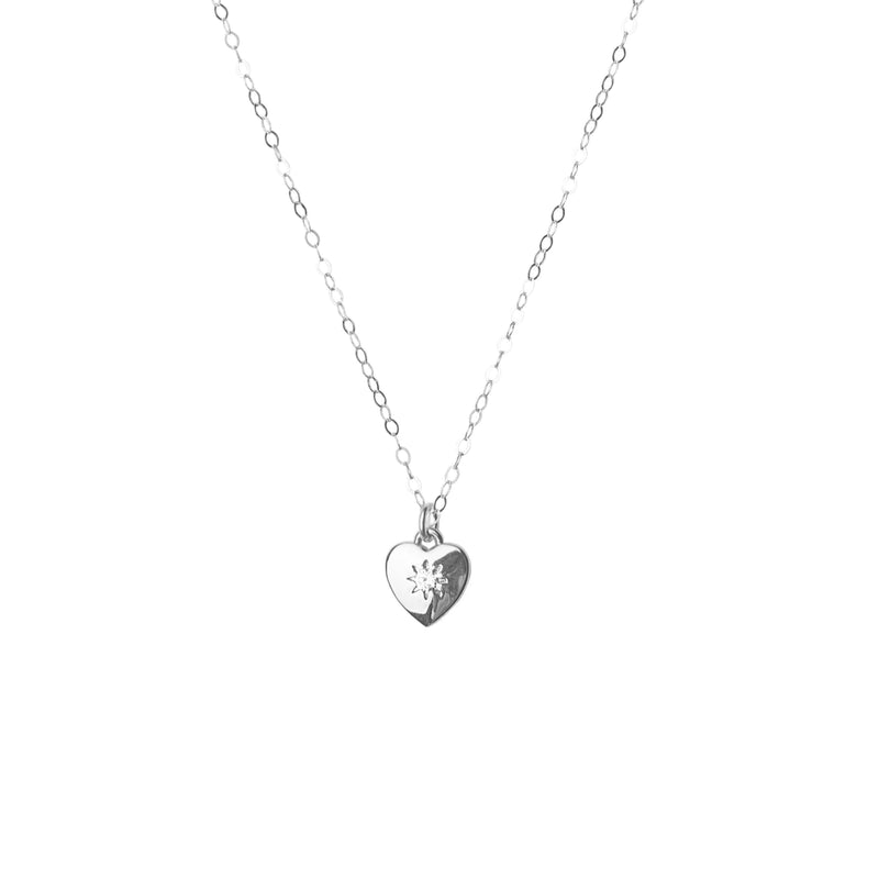 SILVER DAINTY HEART NECKLACE