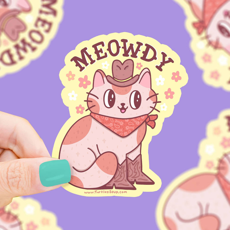 "Meowdy" Vinyl Sticker