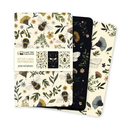 Bee Mini Notebooks: Set of 3