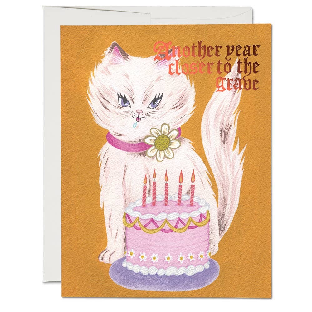 Murder Kitty Happy Birthday Card