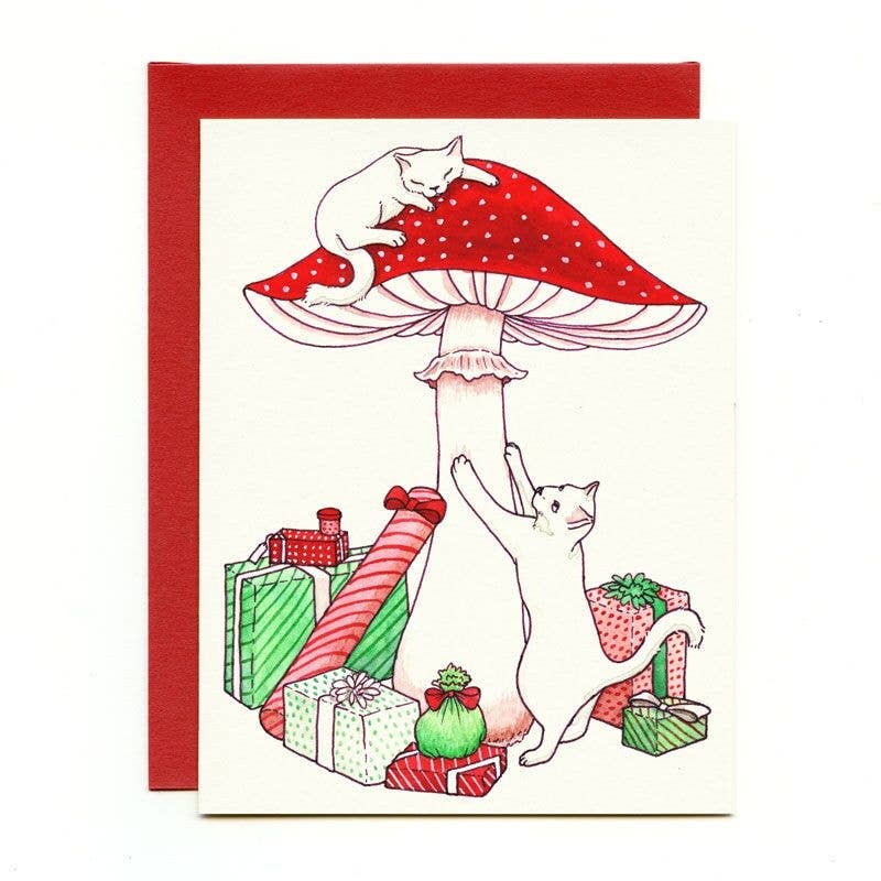Mushroom Holiday Cards - Set of 5