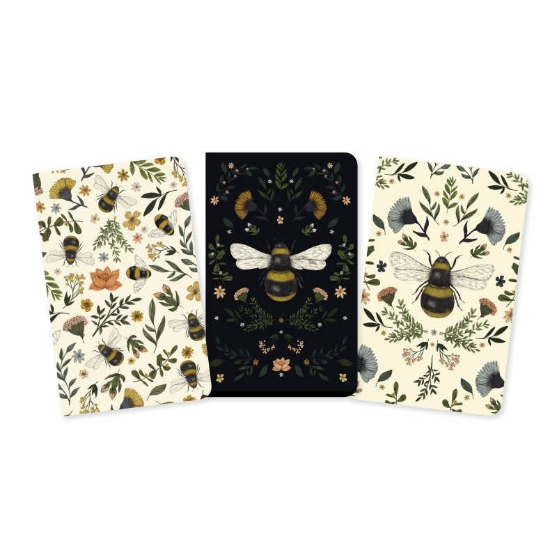 Bee Mini Notebooks: Set of 3