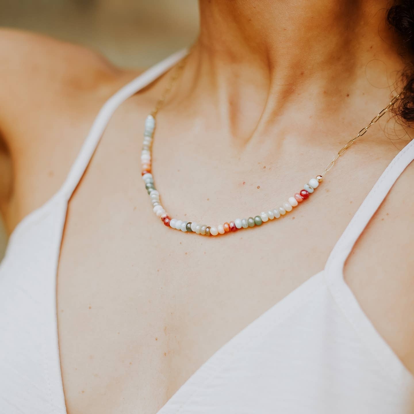 Ambrosia Opal Beaded Necklace