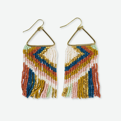 Lux Beaded Fringe Earrings