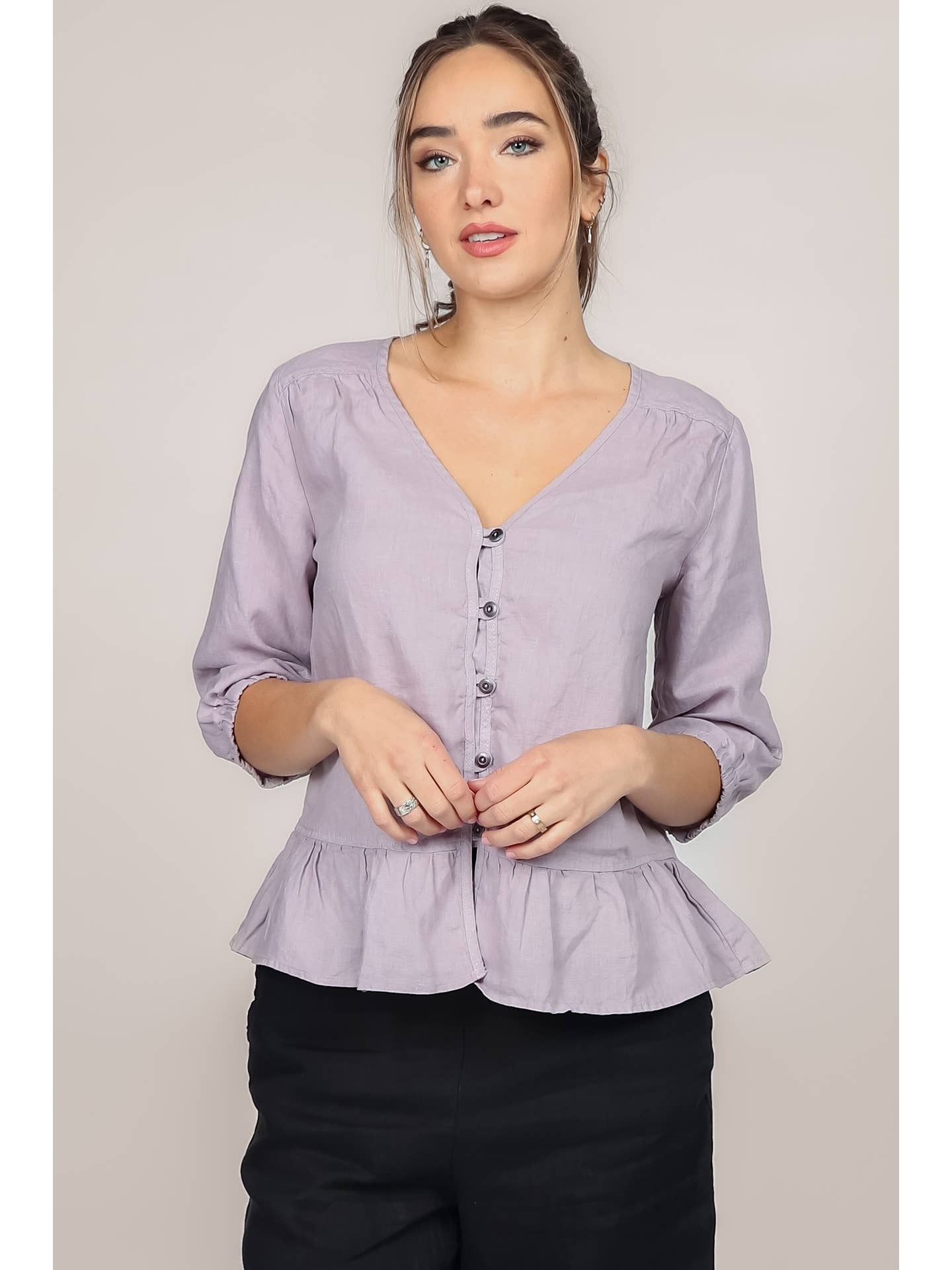 Peplum Top in Lavender