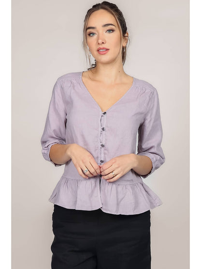 Peplum Top in Lavender