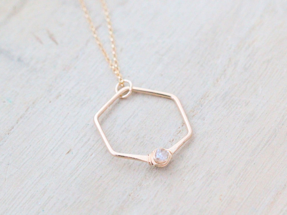 Refraction Necklace in Gold Fill