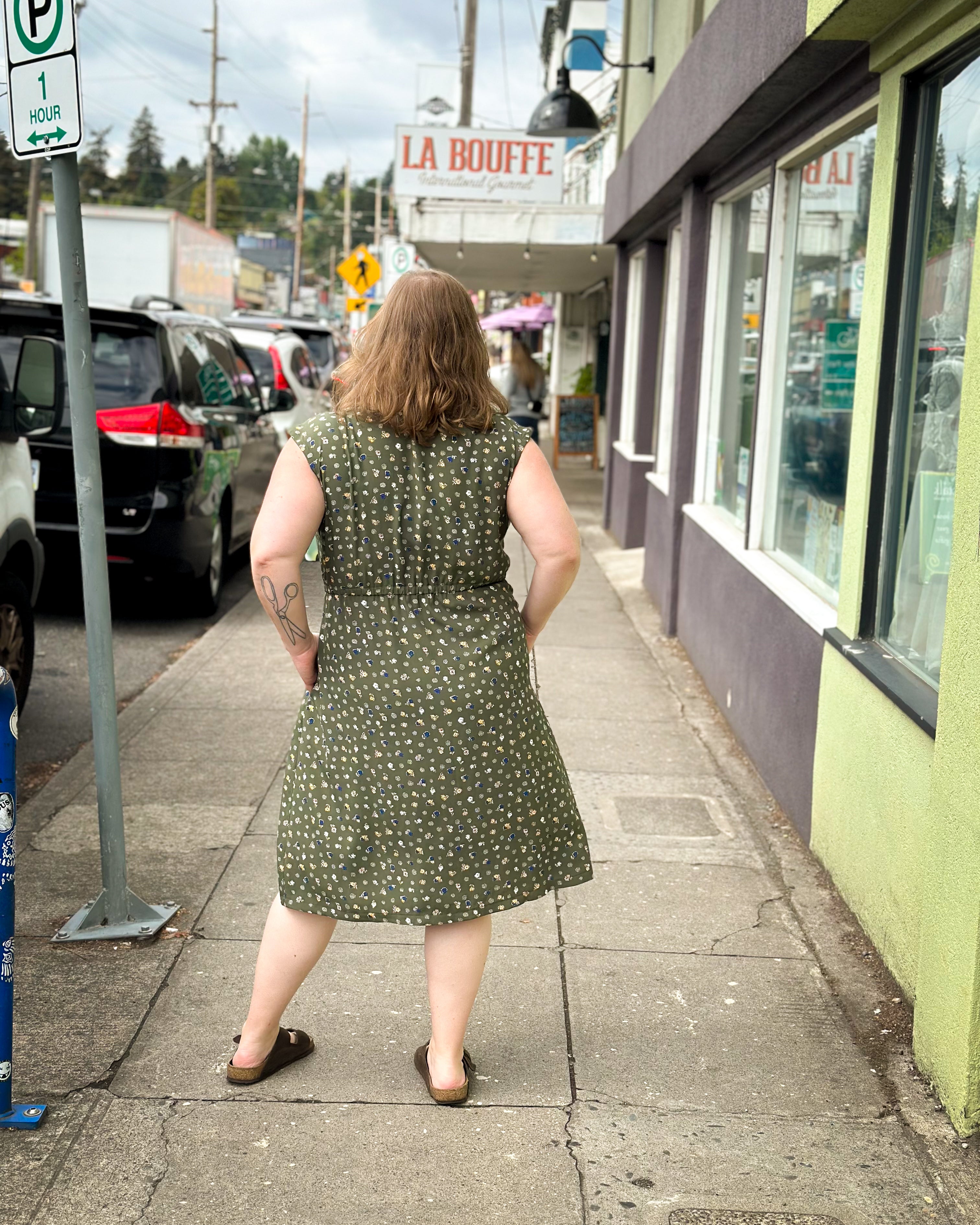 Monica Dress in Sage Floral