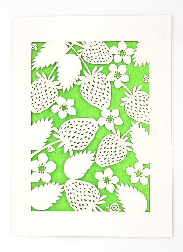 Strawberries Paper-cut Card