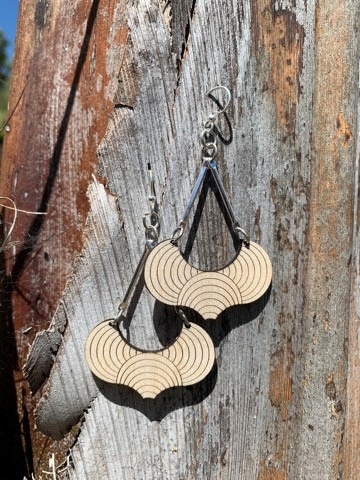 Arabesque Wood Earrings