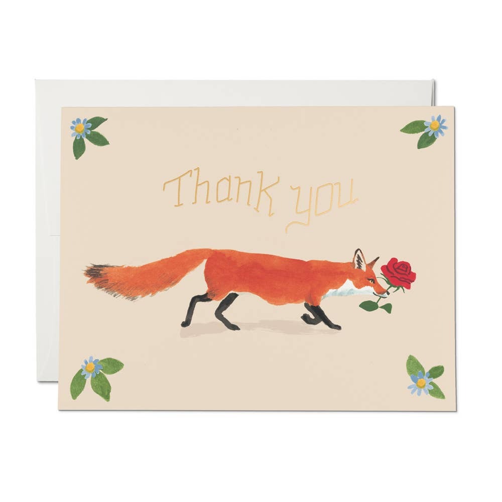 Fox Thank you Card