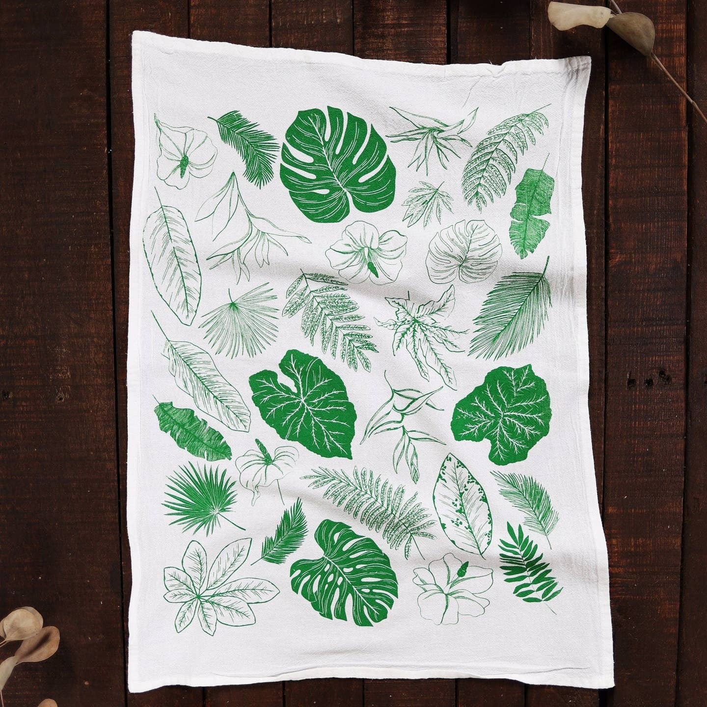 Tropical Leaves Tea Towel