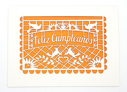 Feliz Cumpleaños Paper-cut Card