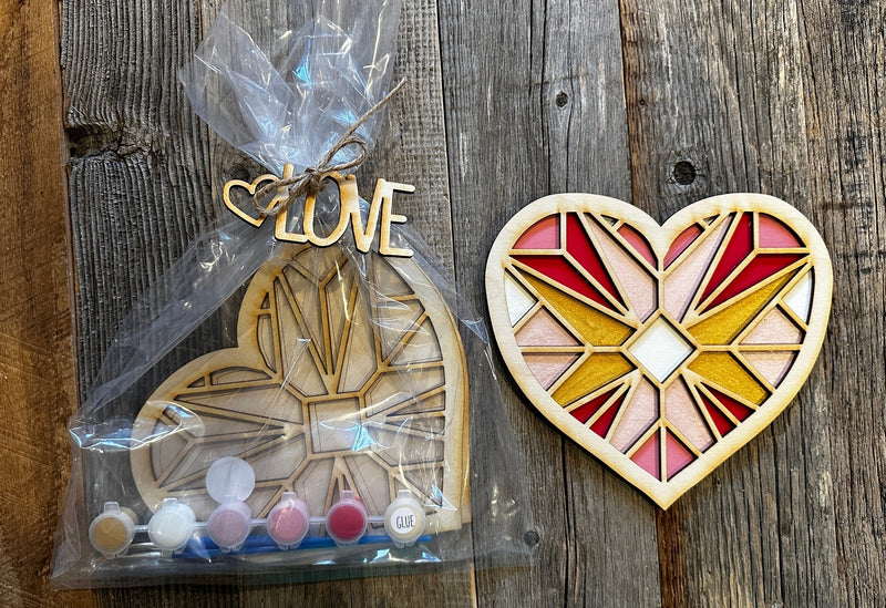 Single Painted Heart DIY Kit