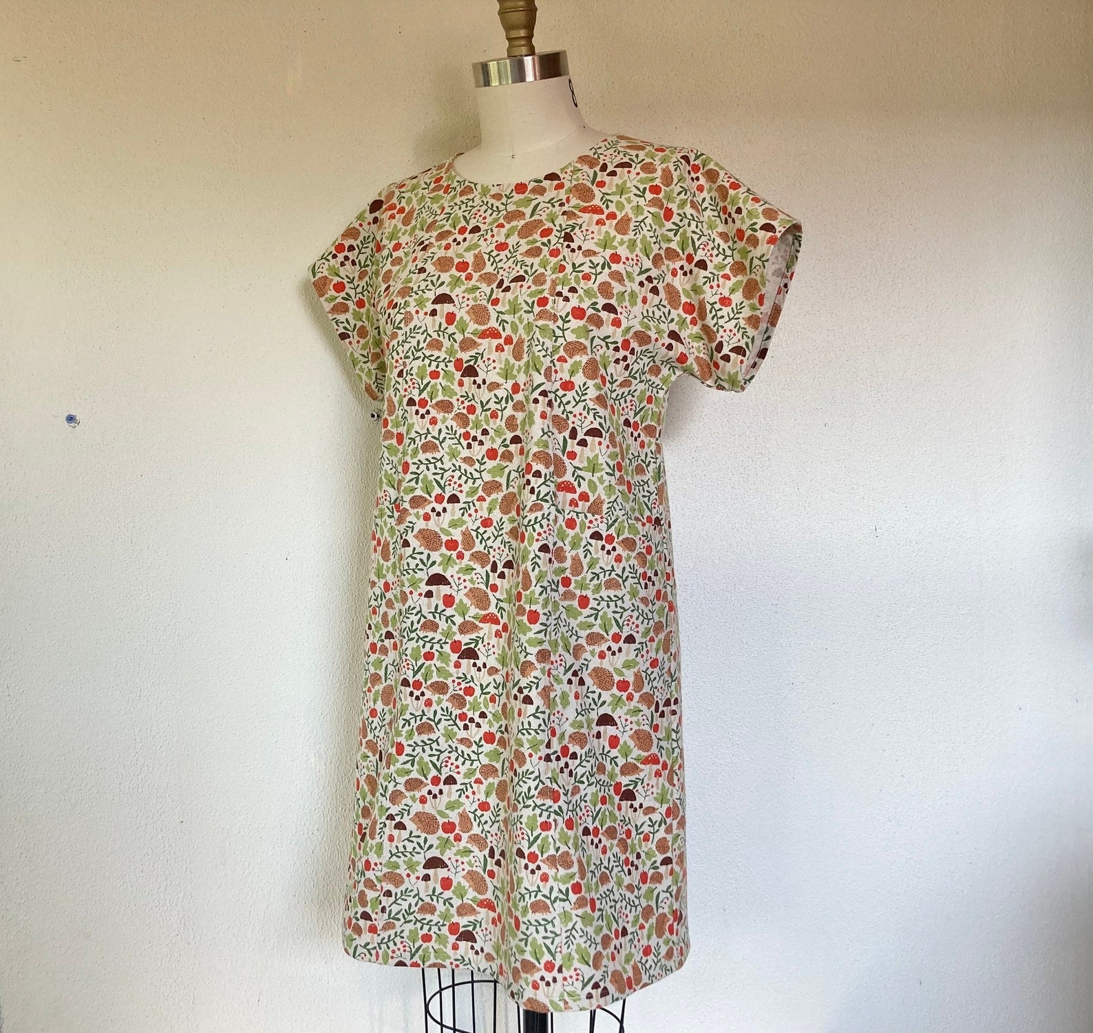 Classic Shift Dress in Woodland Friends - M Only